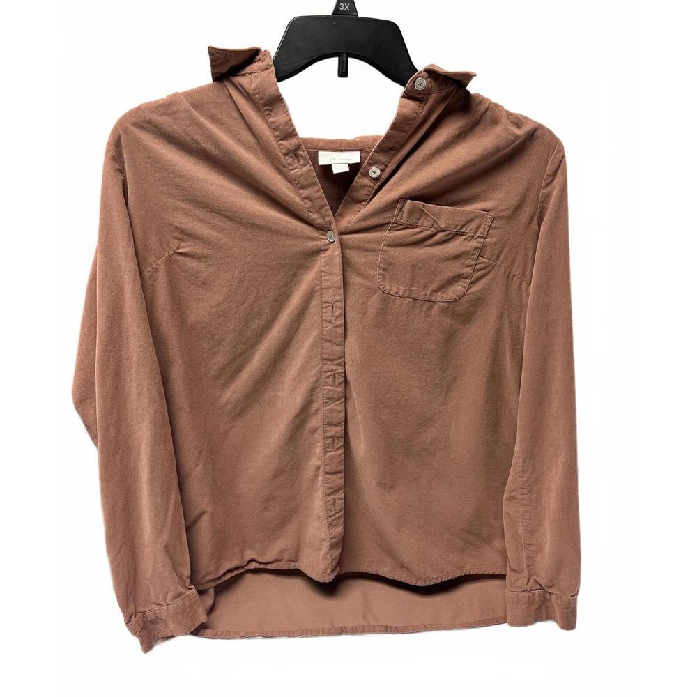J.Jill Corduroy Button-Up Shirt - XS